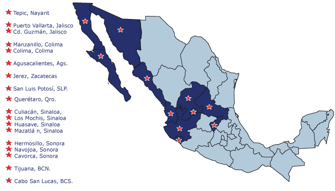 Mapa de distribuidores - Cobertura Nacional